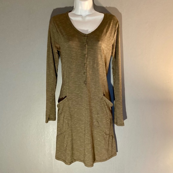 Horny Toad tan Rooney dress with pockets, small - Picture 2 of 5